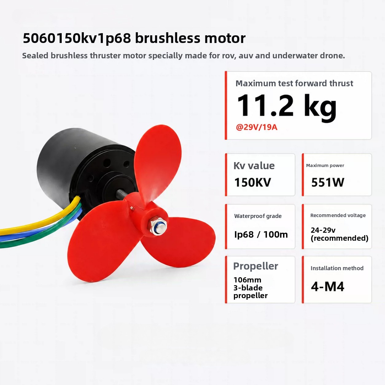 Moteur sans balais étanche A50 - Rc Boat Brushless Motor avis et prix
