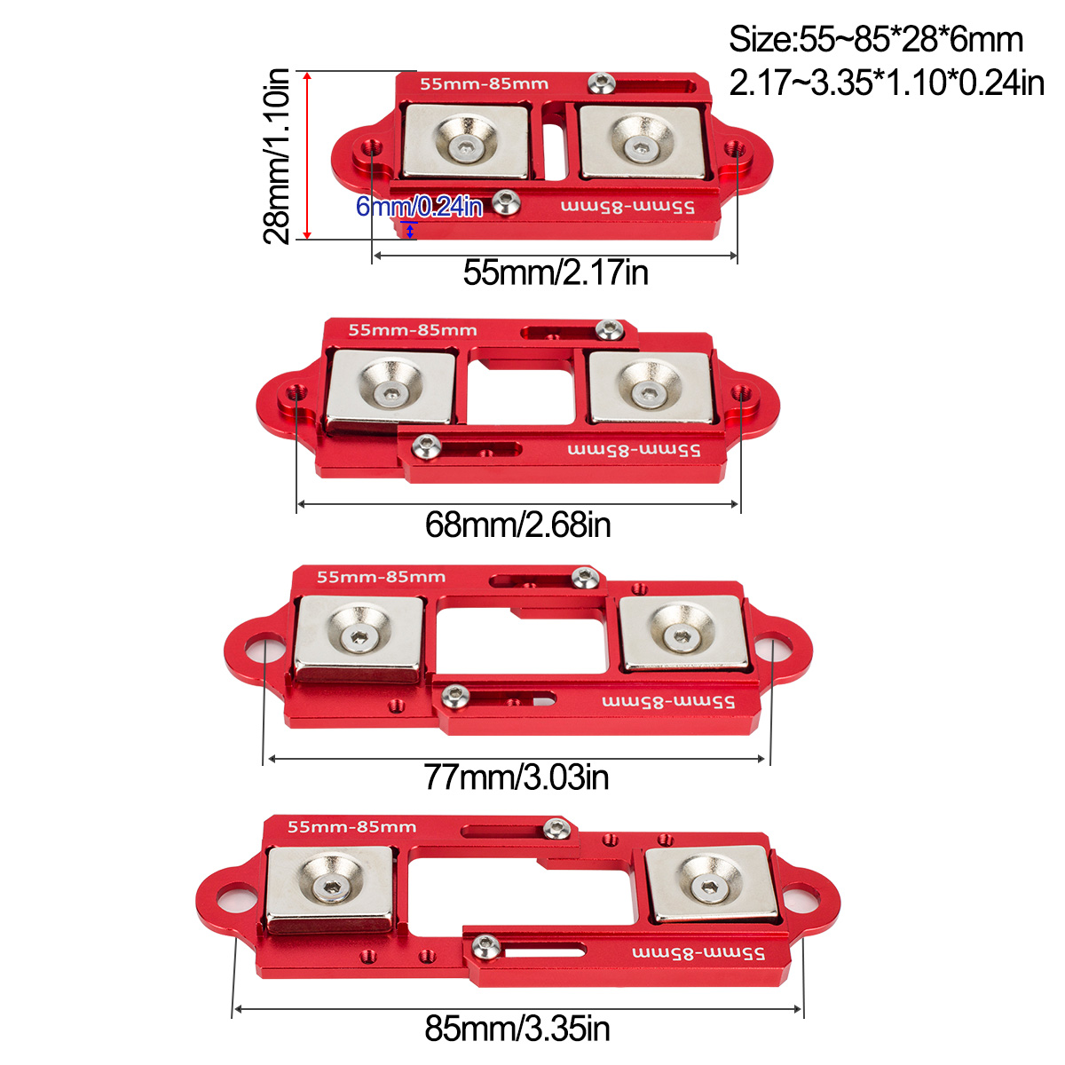 4 pièces 55-85mm corps magnéti - Rc Car Body Shell avis et prix