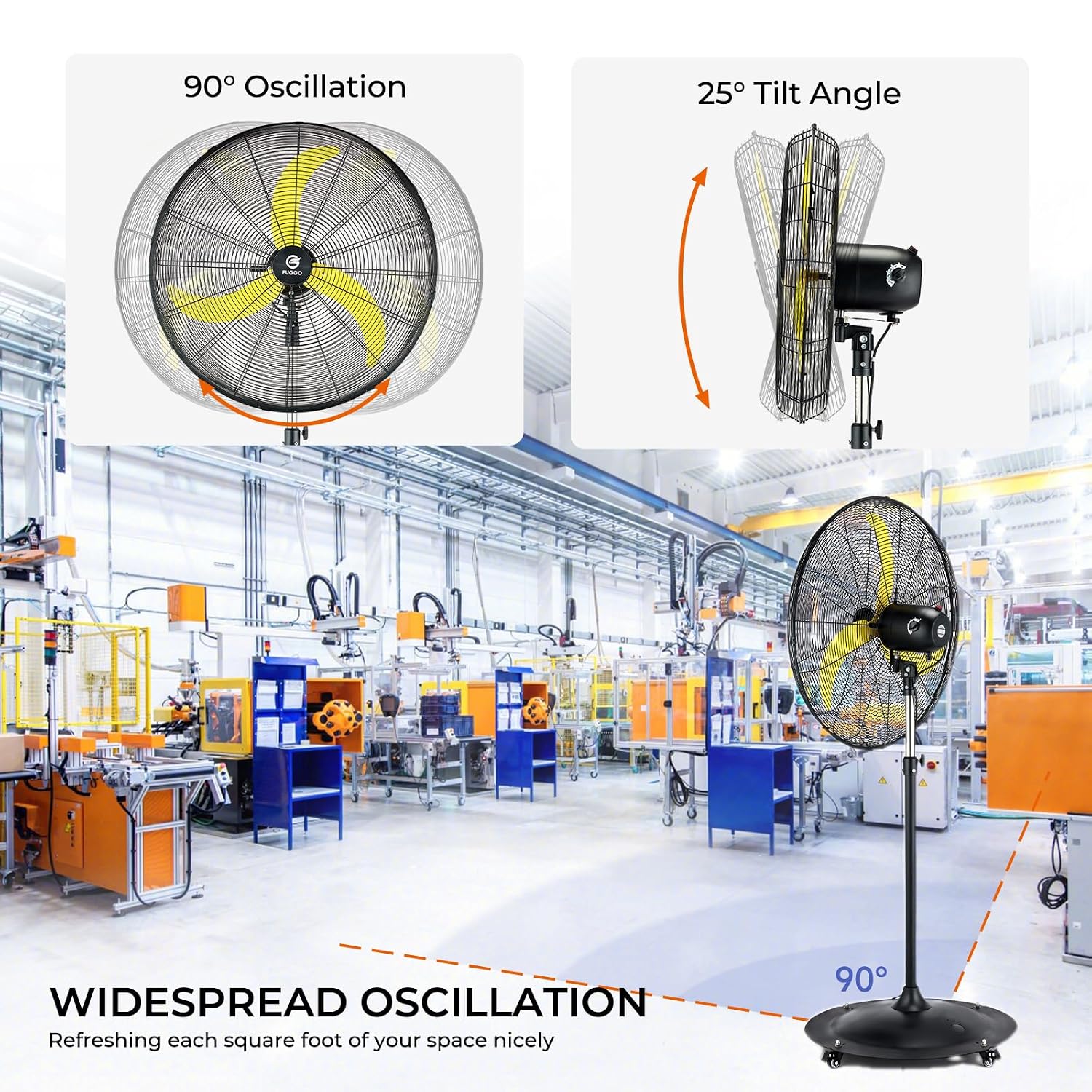 Ventilateur sur pied oscillant - Brushless Motor avis et prix